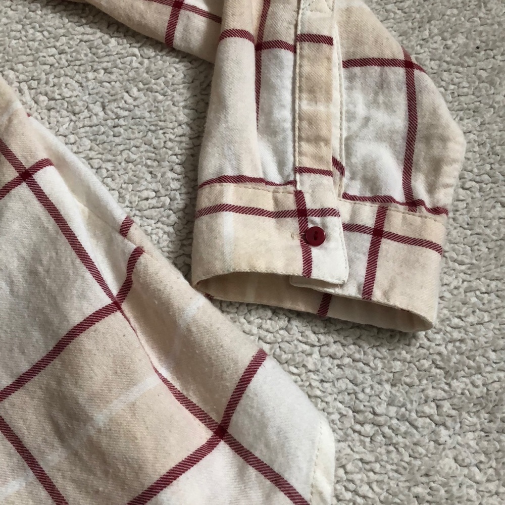 Zara Peter Pan Collar Plaid Flannel Shirt - Picture 4 of 5